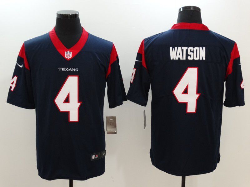 Men Houston Texans 4 Watson Blue Nike Vapor Untouchable Limited NFL Jersey